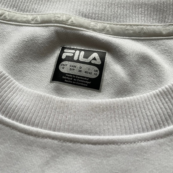 Fila Crewneck Sweater White Size S - Picture 3 of 4